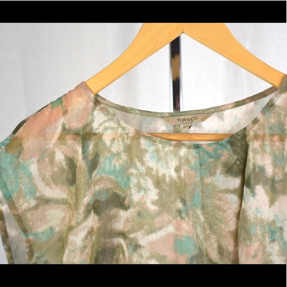 Abstract floral print blouse - Picture 3 of 4